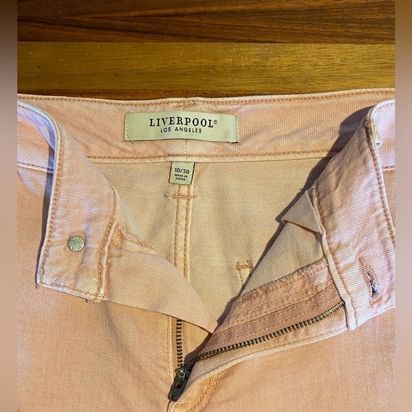 Liverpool Los Angeles Rose Blush Crop Denim Pants, size 10/30 - Picture 3 of 9
